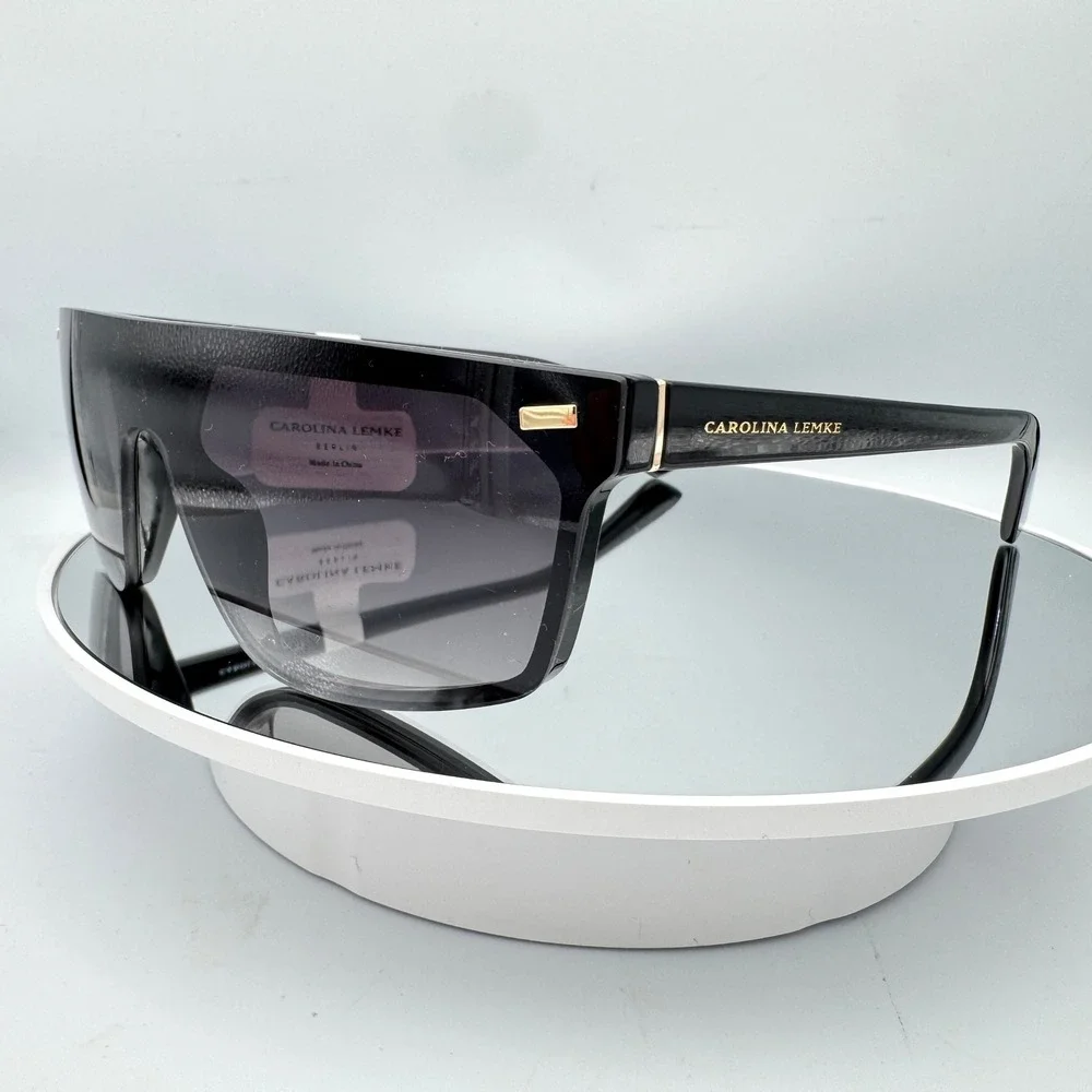 Carolina Lemke Sunglasses Vigo Oversized Shield Flat Top CL32571